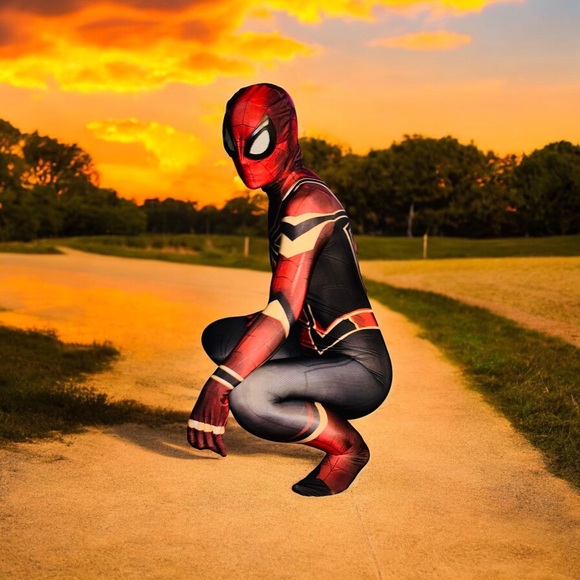 No way home Iron spiderman cosplay adult Halloween men women unisex costume NEW - Picture 3 of 4